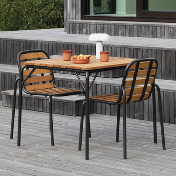Normann Copenhagen - Vig Chaise, Vig table, noir / robinier