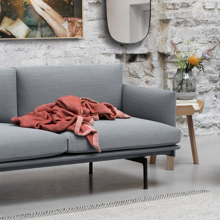 Ripple - Plafond de Muuto en rouge